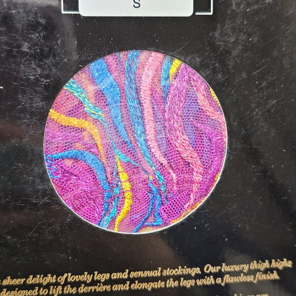 Honey Birdette Solange Rainbow Stockings Hosiery Size S - Picture 4 of 4